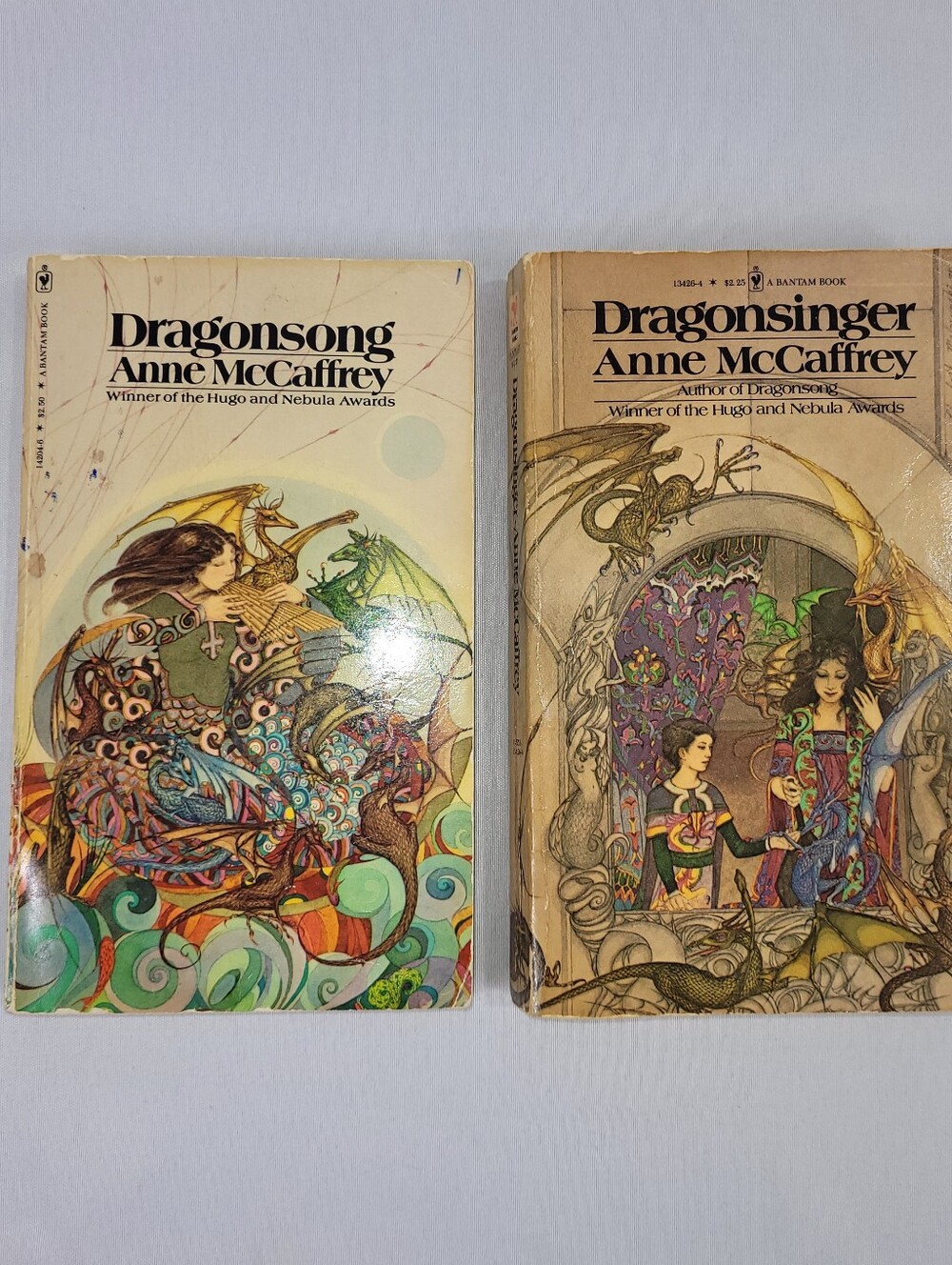 Anne McCaffrey Pern Dragonsong & Dragonsinger 1980 Softcover Paperback Book Set